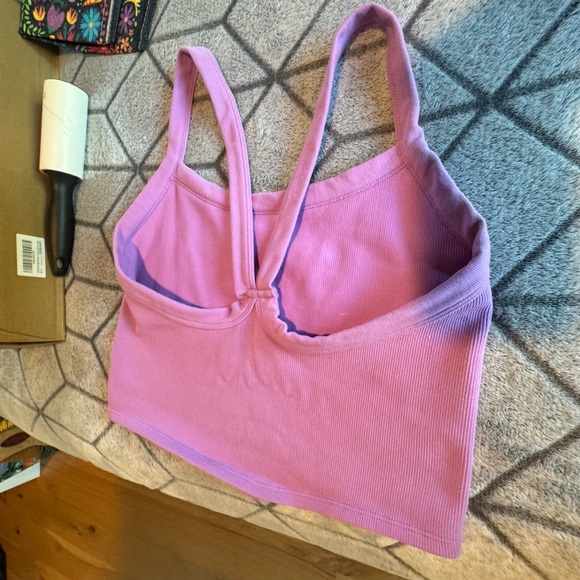 Pink Ribbed Tank Top - Picture 3 of 4